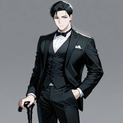 Enigmatic Cowboy in Formal Tuxedo Enigmatic Cowboy in Formal Tuxedo