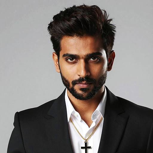 Dramatic Portrait of South Asian Man