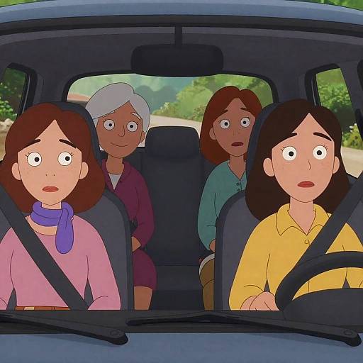 Five Women on a Scenic Car Journey