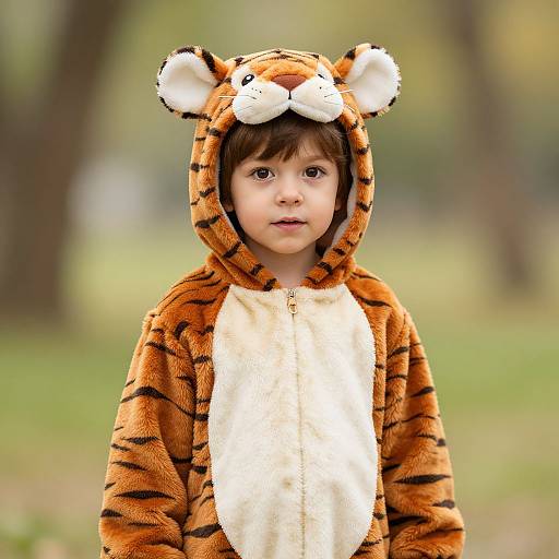 Infant in Tiger Print Costume