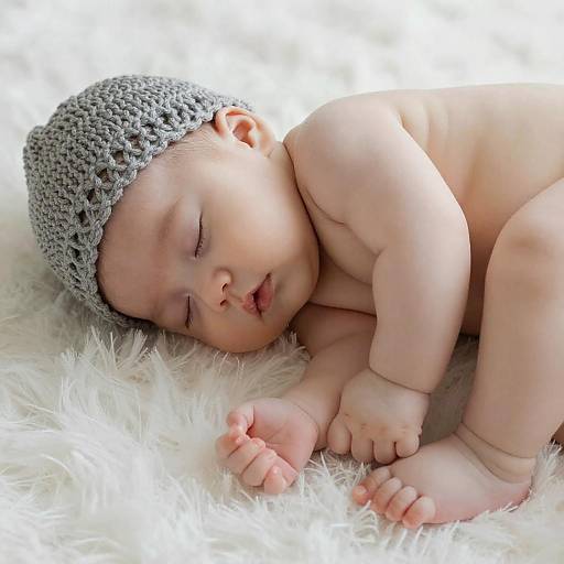 Overhead Capture of Sleeping Baby