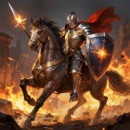 Valiant Fantasy Paladin in Battle