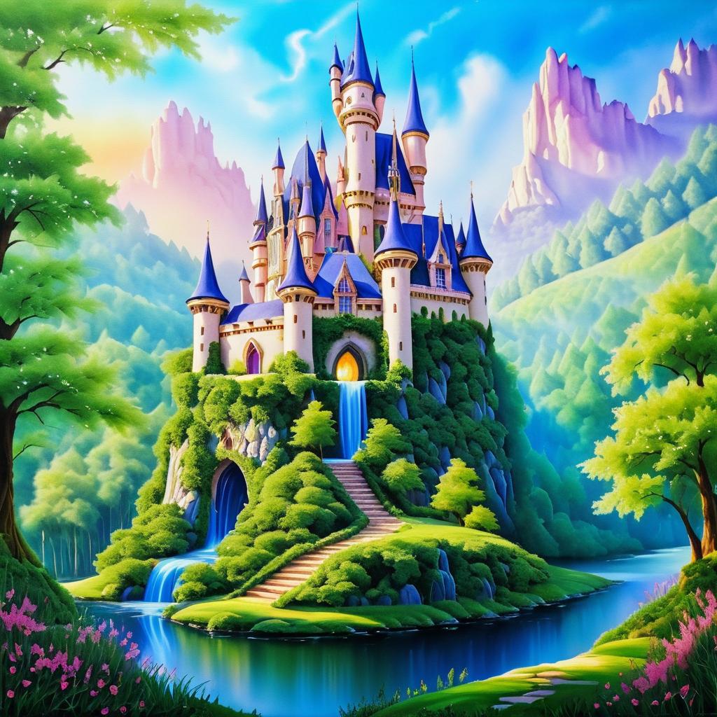 Enchanted Castle in Whimsical Woods