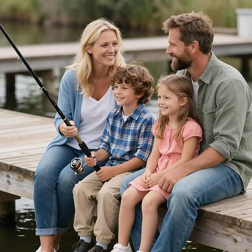 Family Fishing Day on the Dock