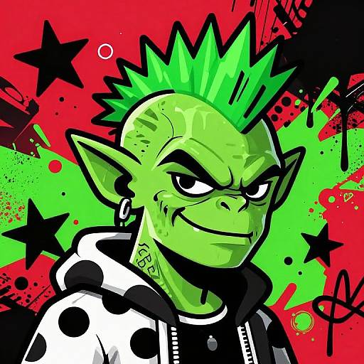 Punk Rock Space Orc Portrait