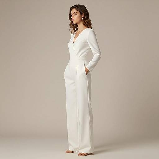 Elegant White Bridal Jumpsuit