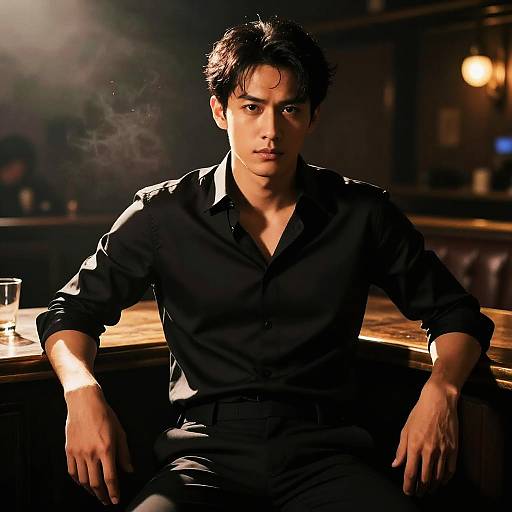 Hyperrealistic Jazz Club Portrait