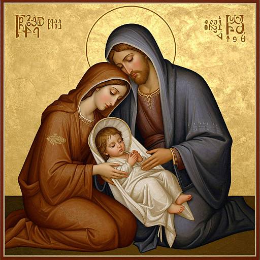 Ethereal Nativity Icon of Love