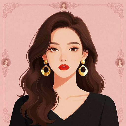 Elegant Woman Digital Portrait