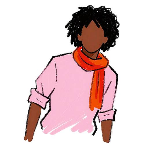 Abstract Portrait with Bold Colors