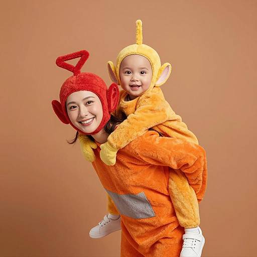Playful Adult and Child Teletubbies Costumes
