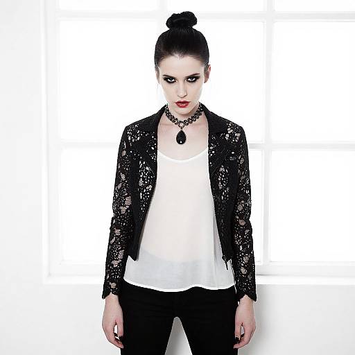 High Contrast Gothic Fashion Portrait