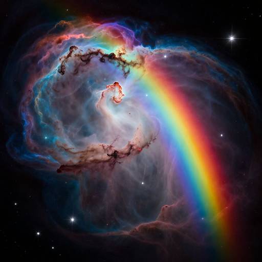 Rainbow Nebula in Deep Space