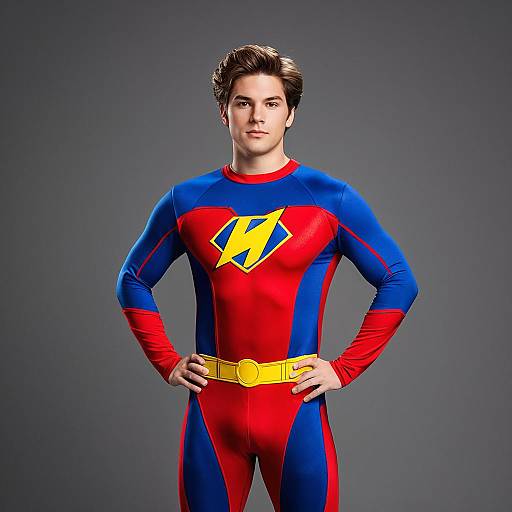 Man in Henry Danger Superhero Costume