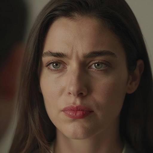 Serious Woman Close-Up Portrait