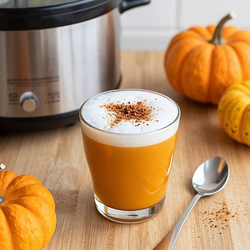 Cozy Spiced Pumpkin Latte Setup