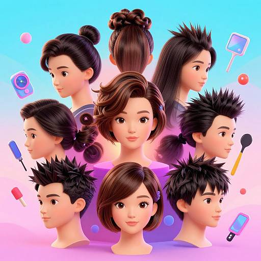 AI Avatar with Dynamic Hairstyles