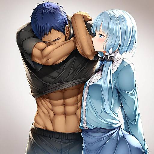 Illustration of Aomine daiki, kuroko no basuke in the style of Sugiyuu