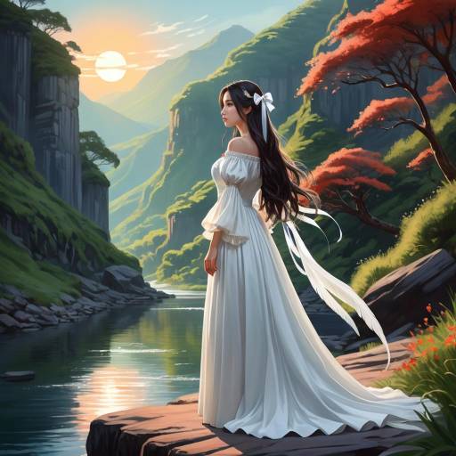 Enchanting Anime Scene by the River