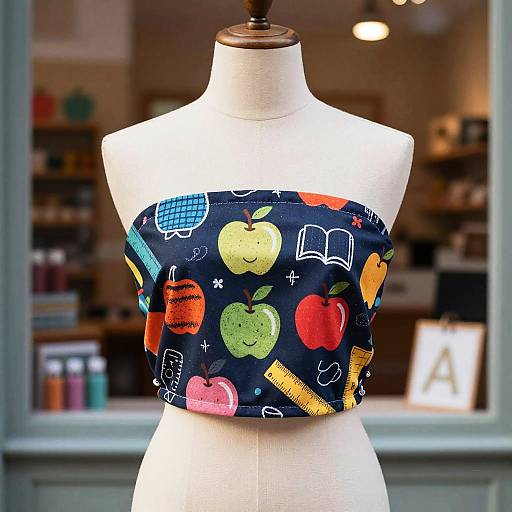 Colorful Teacher-Inspired Face Mask Design