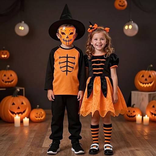 Joyful Halloween Costume Duo