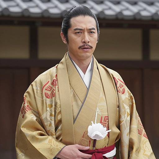 Man in Traditional Japanese Kimono