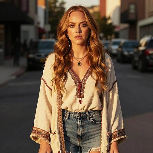 Stylish Boho-Chic Lindsay Lohan Portrait