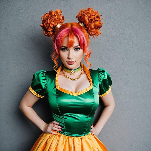 Vibrant JoJo Cosplay of Young Woman