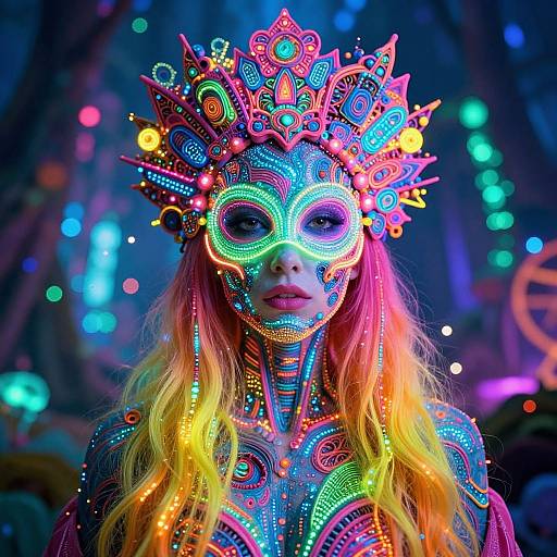 Lucid Cybercore Woman Portrait