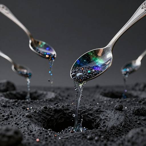 Obsidian Spoons Feeding Cosmic Voids