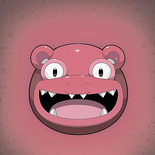 Illustration of Slowpoke, pokemon in the style of Kannazuki hato