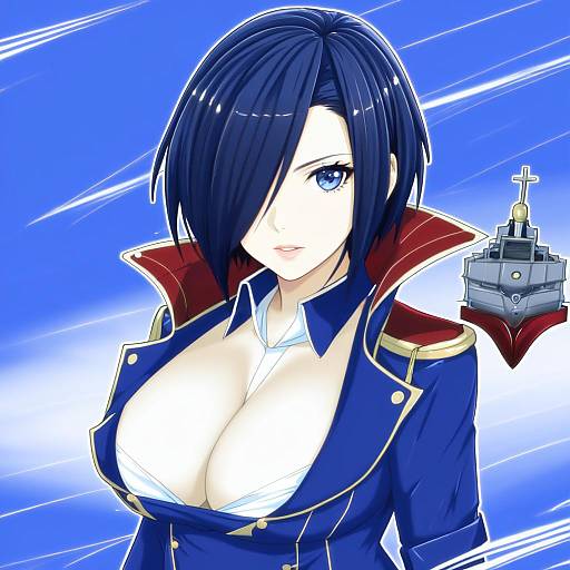 Illustration of Ark royal (azur lane), azur lane in the style of Muririn