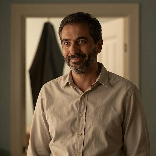 Warm Portrait of a Middle-Aged Man