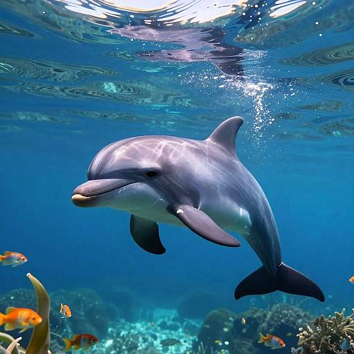 Dolphin-Puss Hybrid in Crystal Waters