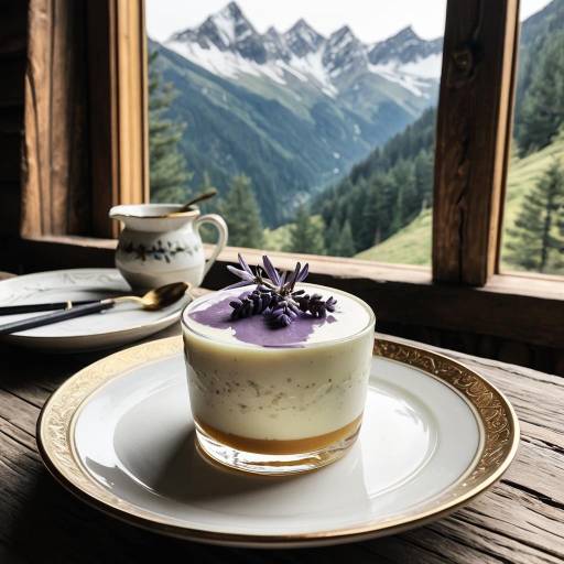 Honey Lavender Panna Cotta in Mountain Cabin