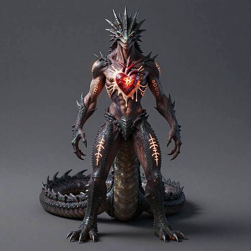 Arcane Wyrm with Glowing Tattoos