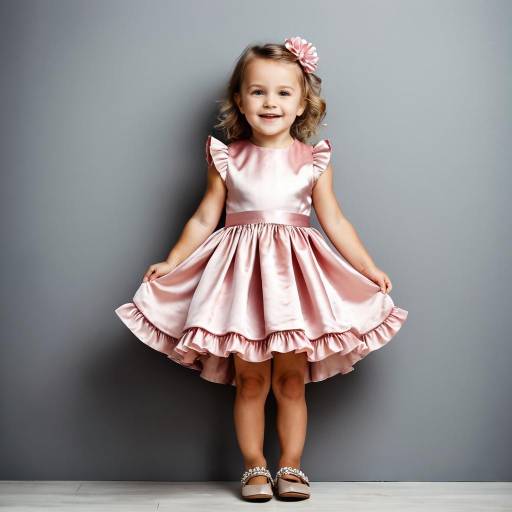 Smiling little girl in pink dress