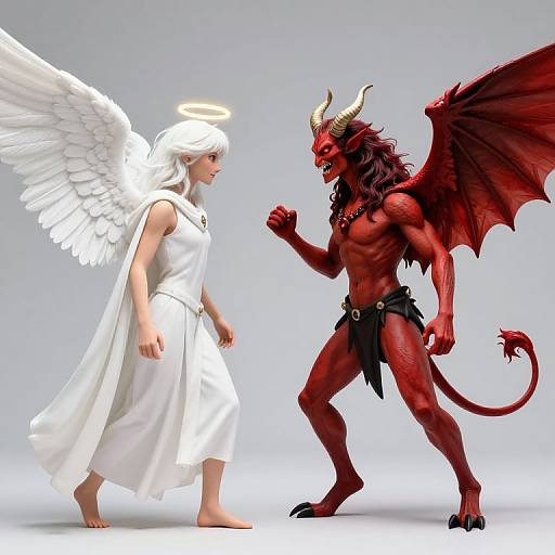 Angel and Demon Clash for Supremacy