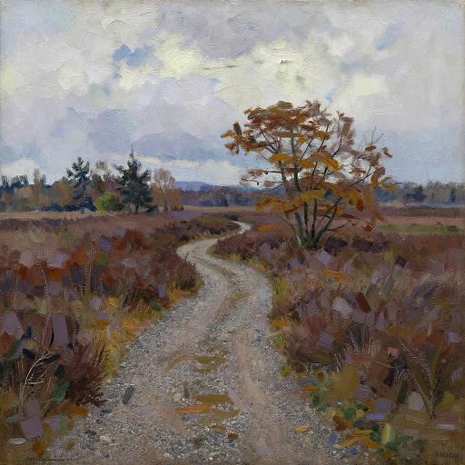 Impressionist Open Heathland Scene