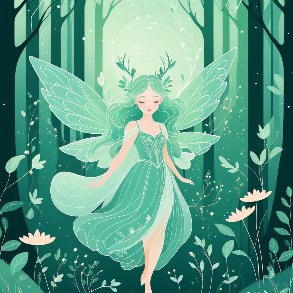 Whimsical Forest Sprite Illustration