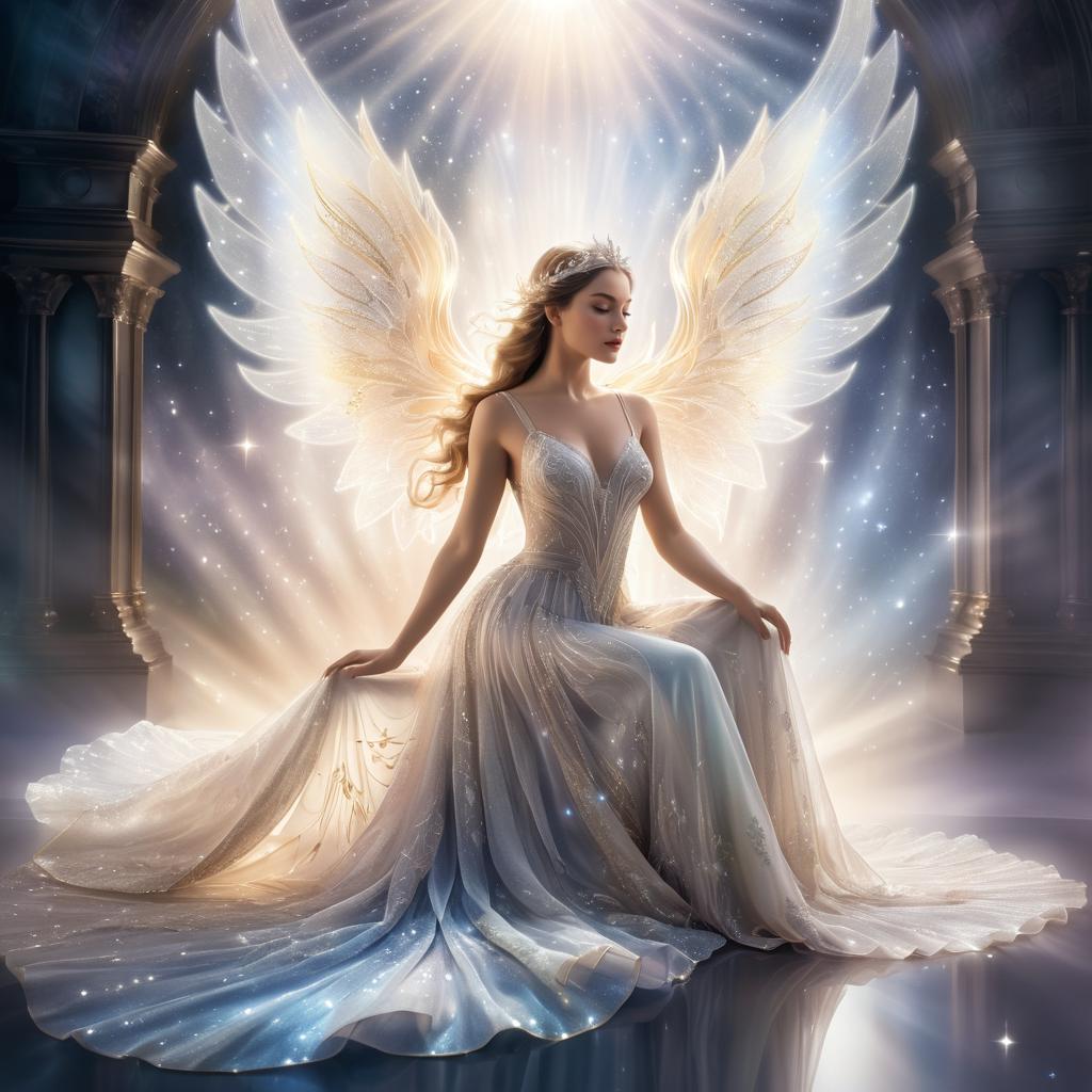 Heavenly Angel in Radiant Light