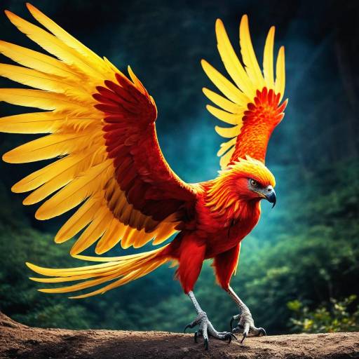 Majestic Phoenix Creature in Flight