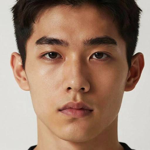 Close-up Portrait of Young Asian Male