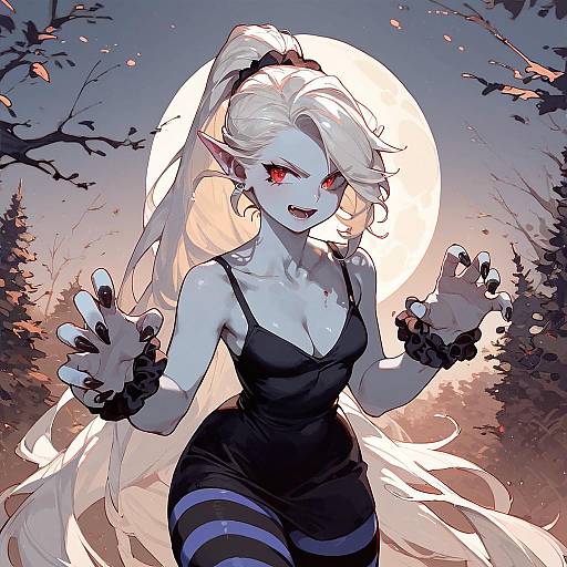 Marceline Night Forest Long Hair Portrait