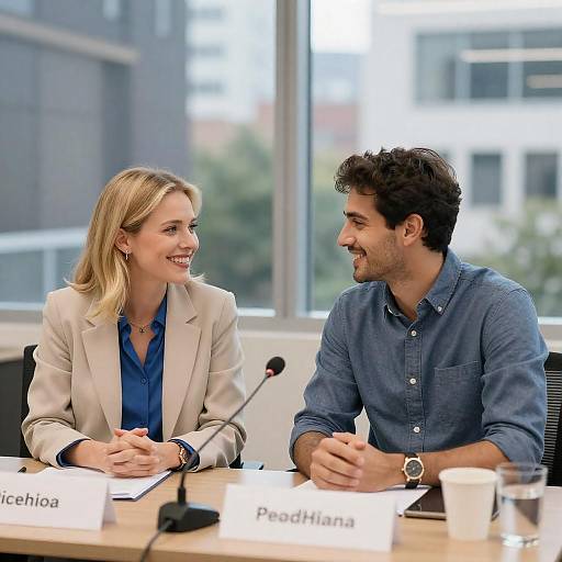 Office Meeting Between Two Colleagues
