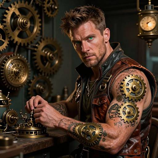 Steampunk Airship Mechanic Portrait