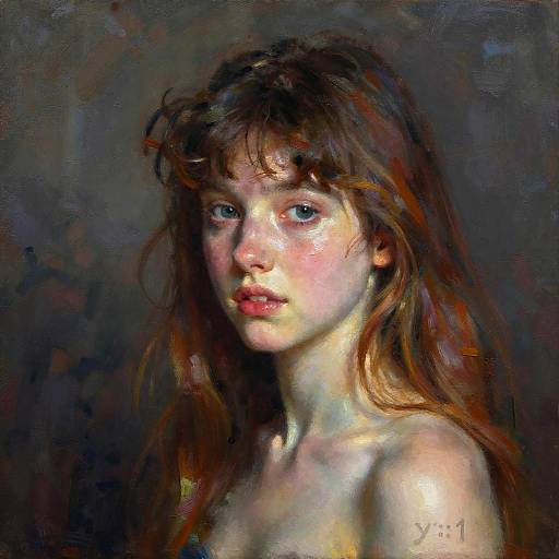 Impressionist Fairy Tale Monster Girl Portrait