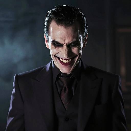 Noir Villain Portrait with Smoldering Smile