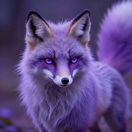 Mystical Fox with Enchanting Purple Fur