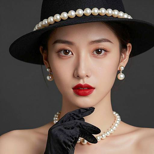 Elegant Woman in Dark Glamour Shot